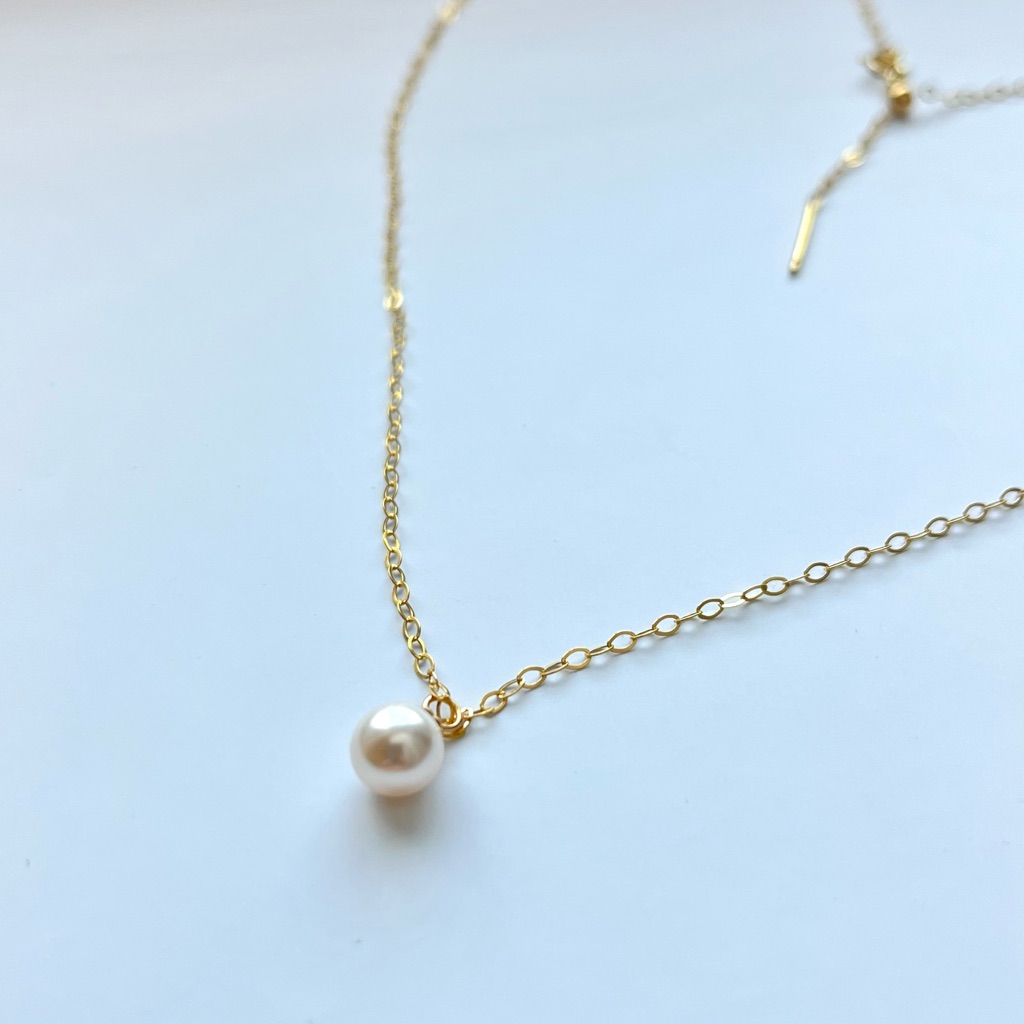 Elegant 14k Gold Filled Pearl Necklace